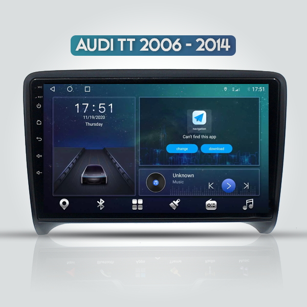 AUDI TT 2006-2014 9 INCH ANDROID CAR STEREO NAVIGA...
